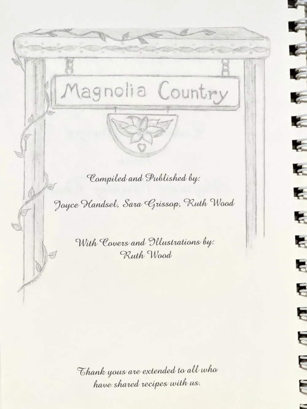 Vintage Echoes and Images from Magnolia County Cook Southern Cookbook NC Recipes